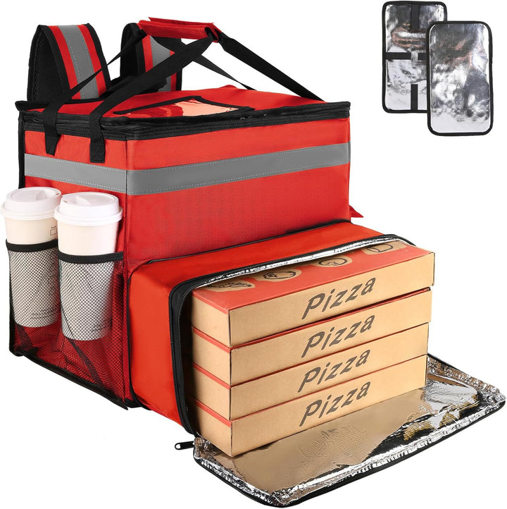 Women's Insulated Pizza Delivery Bag with Drink Holders and Reflectors Stornfield