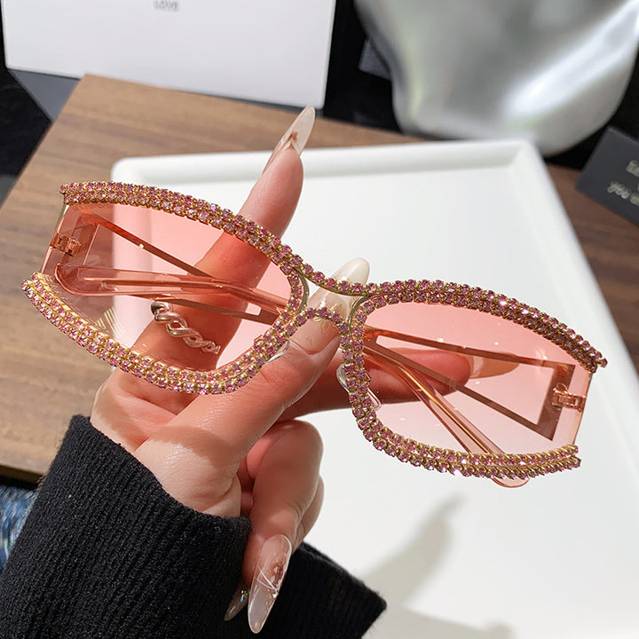 Women Cat-Eye Sunglasses with Sparkling Crystal Frame Stornfield