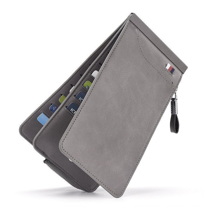 RFID-Blocking Zippered Leather Card Holder Stornfield