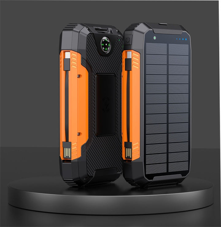 Robust Solar Powerbank with Integrated Compass and LED Lighting Stornfield