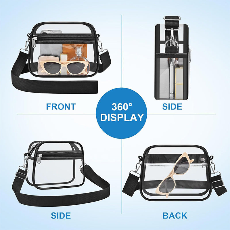 Transparent shoulder bag with versatile compartments Stornfield