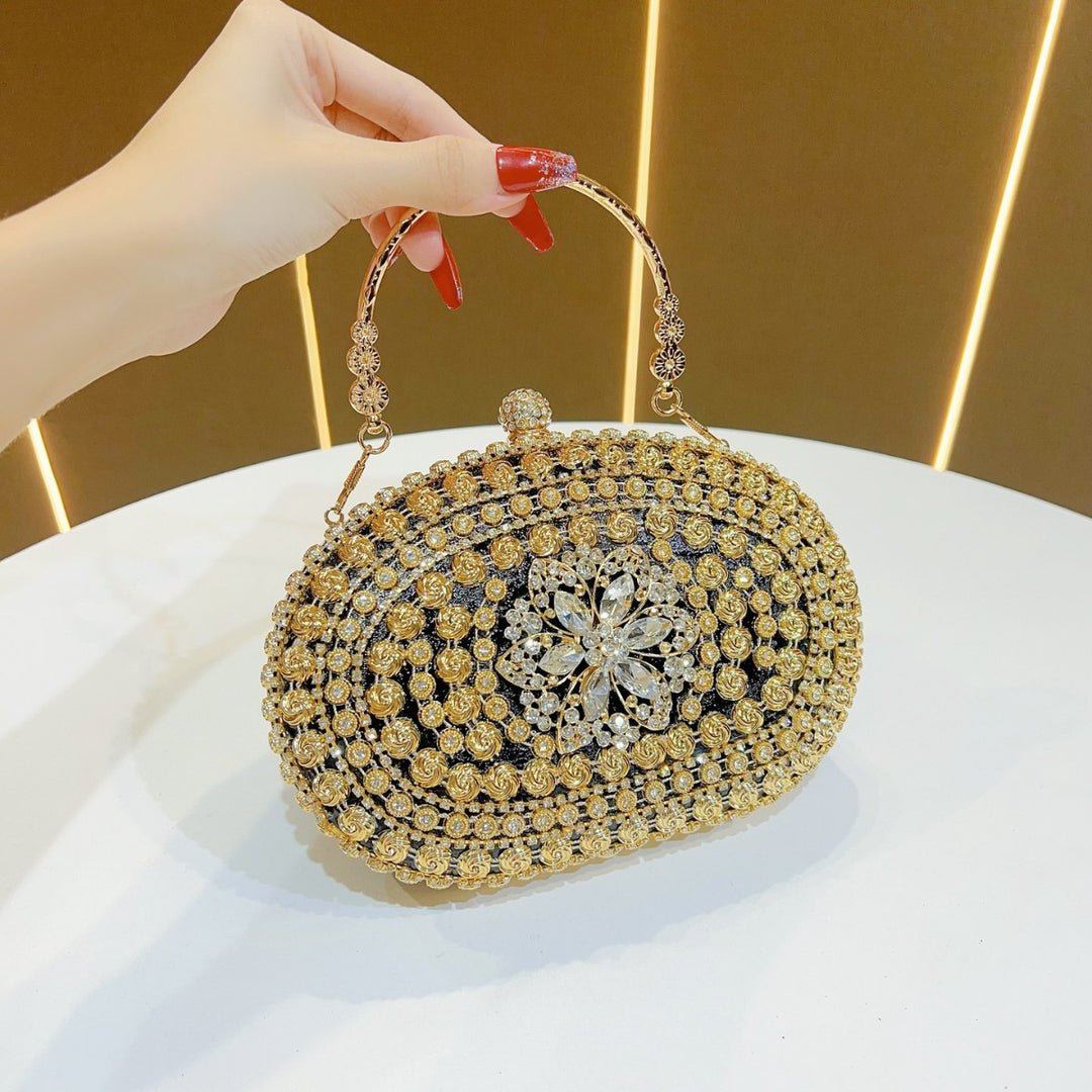 Ornate Floral Evening Handbag