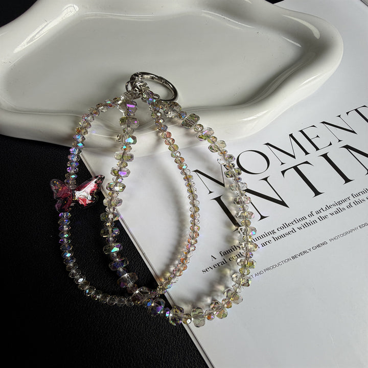 Crystal-Accented Butterfly Charm Keychain Stornfield