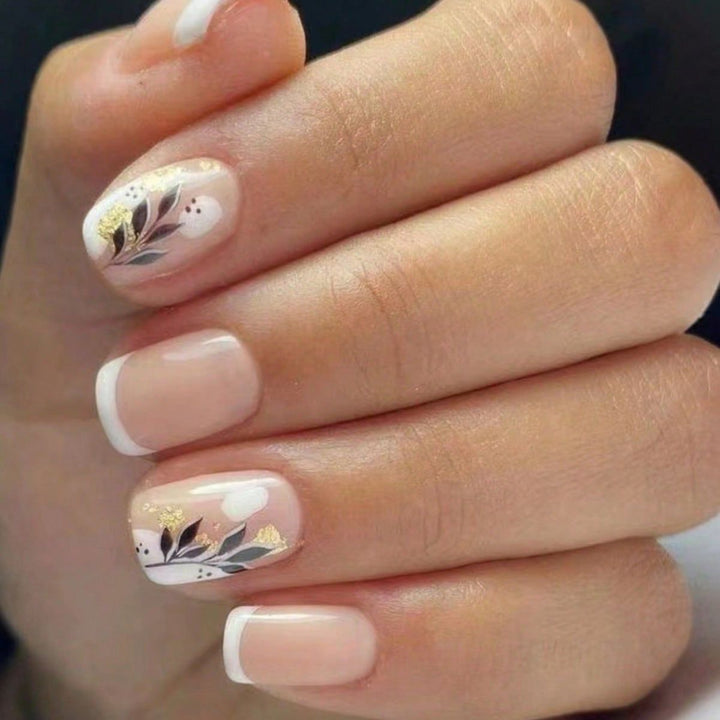 Artistic Nail Art Kit with Botanical Designs