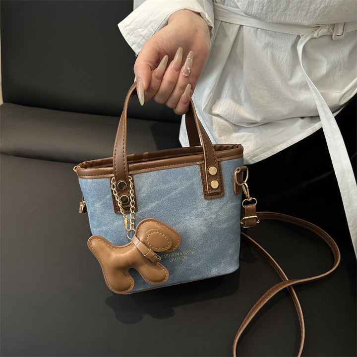 Playful Denim Mini Handheld Tote Bag Stornfield