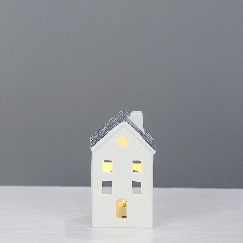 Decorative Ceramic House Lantern Stornfeild 1790310186