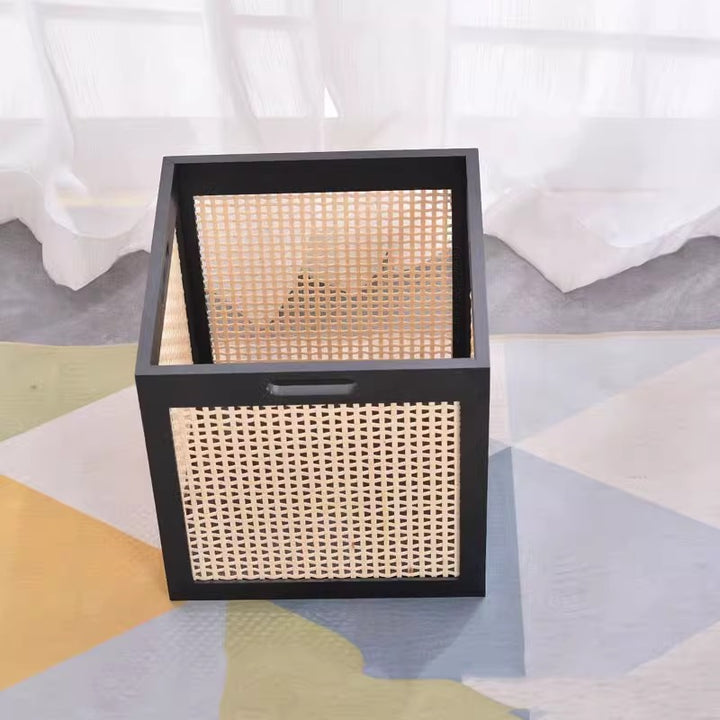 Rectangular Natural Wood Storage Basket Stornfield