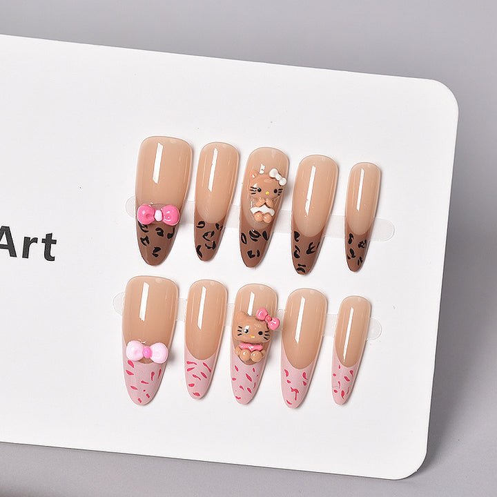 Glamorous Heart-Themed Press-On Nail Set Stornfield