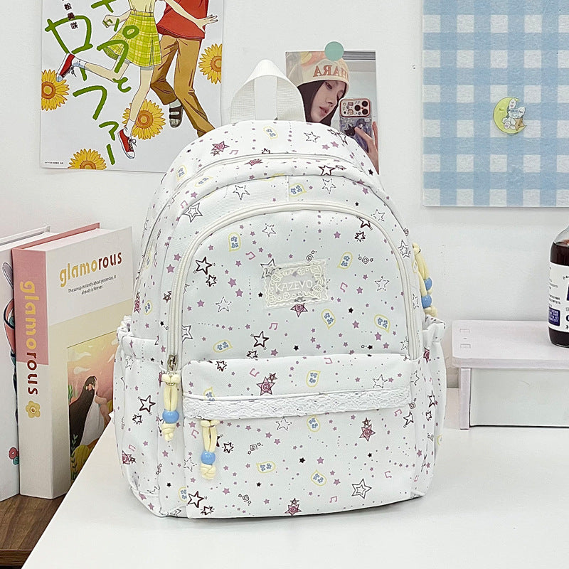 Playful Star-Printed School Backpack Stornfield