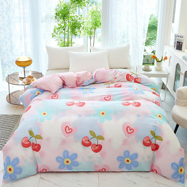 Elegant Floral Patterned Duvet Cover Set