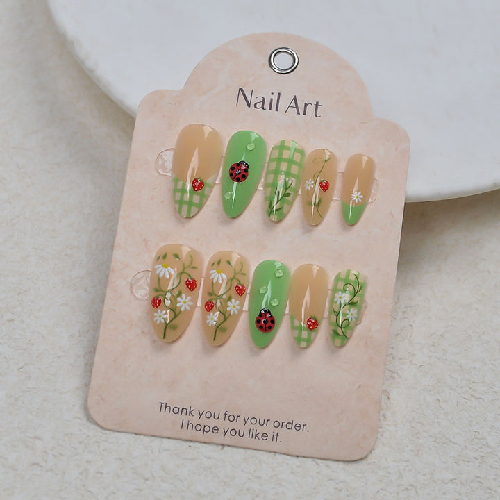 Artistic Natural Press-On Nails Set Stornfield