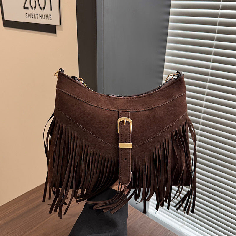 WoSuede Fringe Crossbody Bag Stornfield
