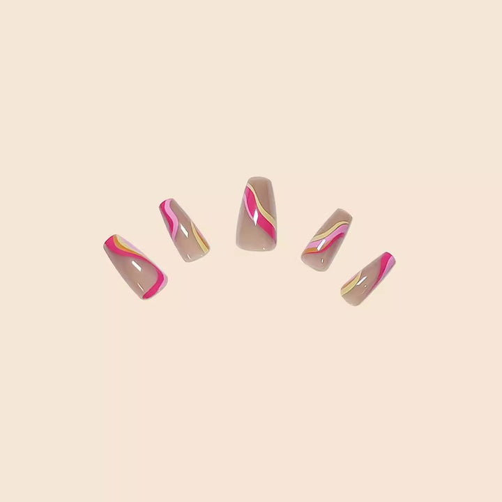 Artistic Wavy Nail Extensions