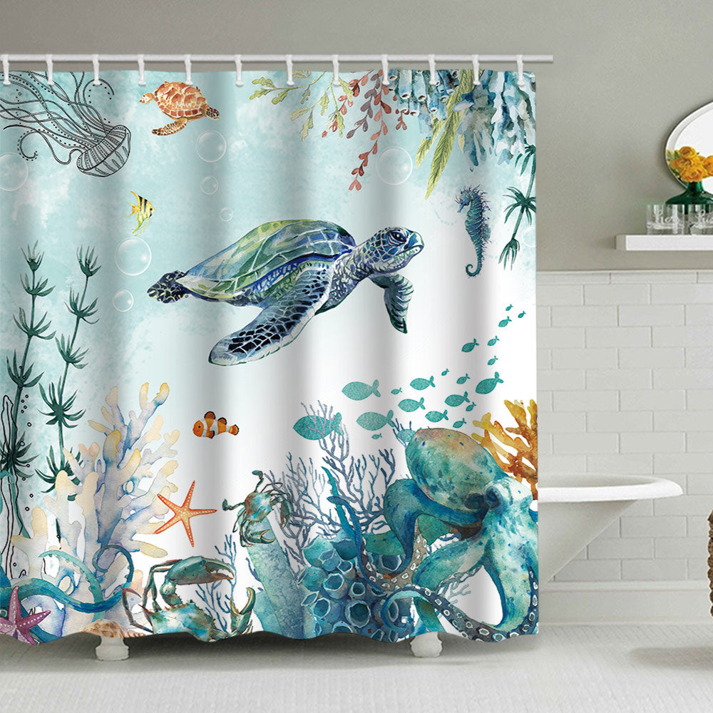 Coastal Pattern Shower Curtain Stornfield