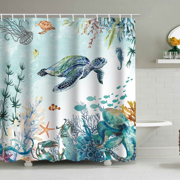 Coastal Pattern Shower Curtain Stornfield