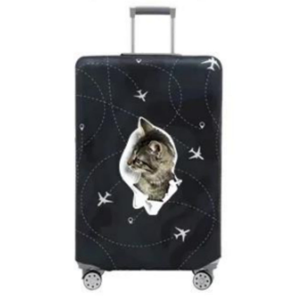 Women's hard shell suitcase with playful cat motif Stornfield