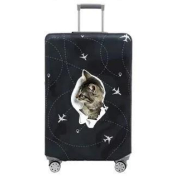 Women's hard shell suitcase with playful cat motif Stornfield