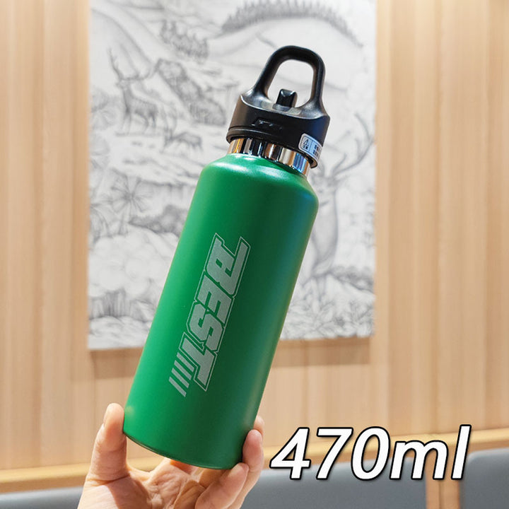 Women's sustainable stainless steel water bottle with leak-proof lid and handle Stornfield