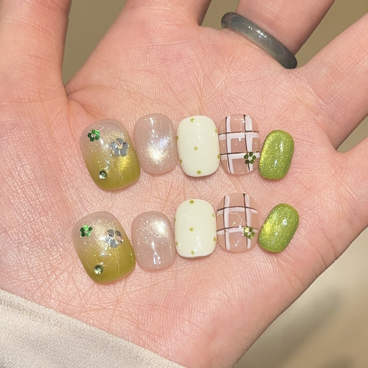 Creative Art Nail Tips with Floral Accents Stornfield