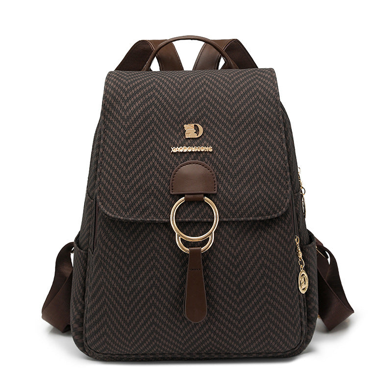 Multi-Compartment Herringbone Fashion Backpack Stornfield