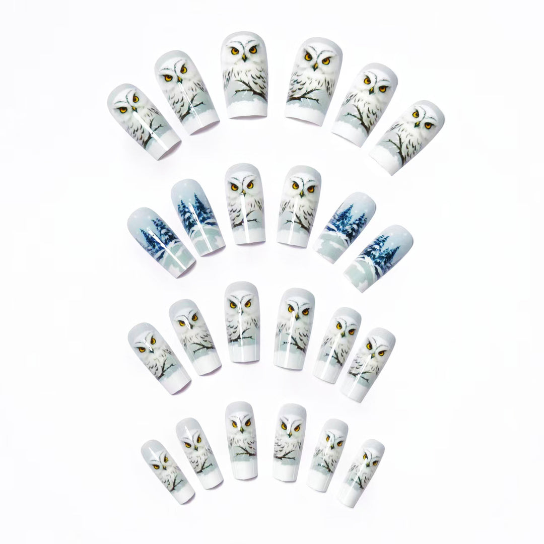 Artificial nails with owl design Stornfield