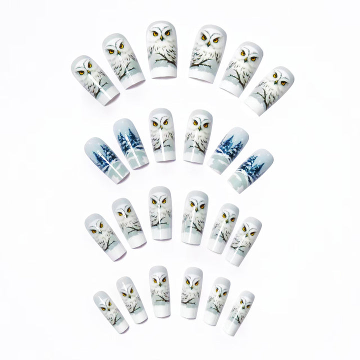 Artificial nails with owl design Stornfield