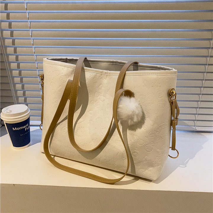 Stylish Embossed Shoulder Tote Bag