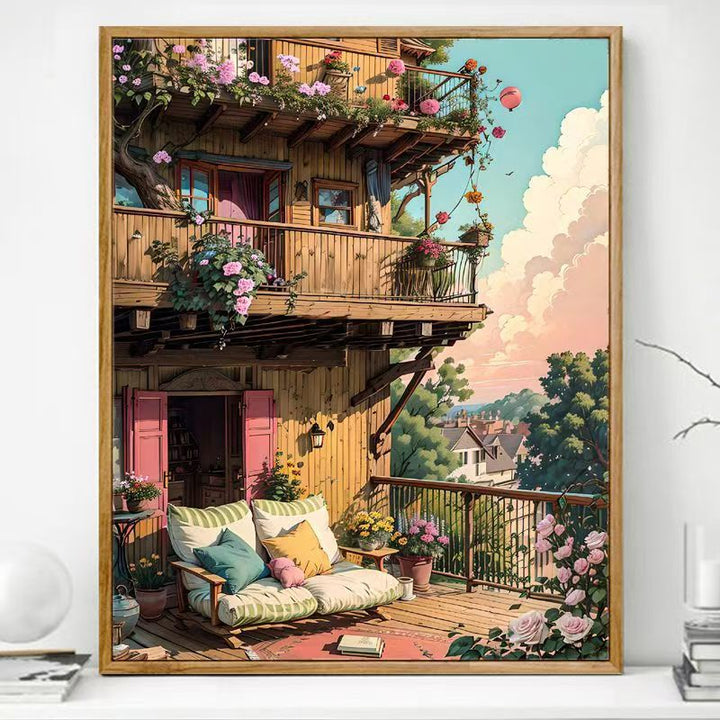 Cozy Balcony Art Print Stornfield