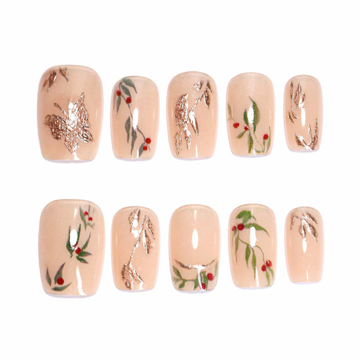 Artistic nail extensions with floral patterns Stornfield