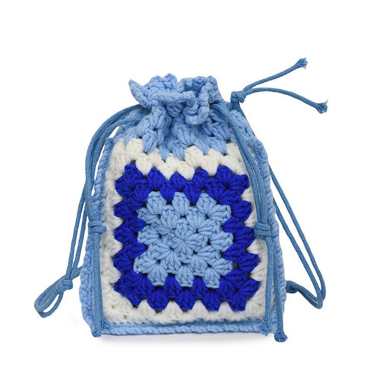 Crochet Drawstring Mini Backpack