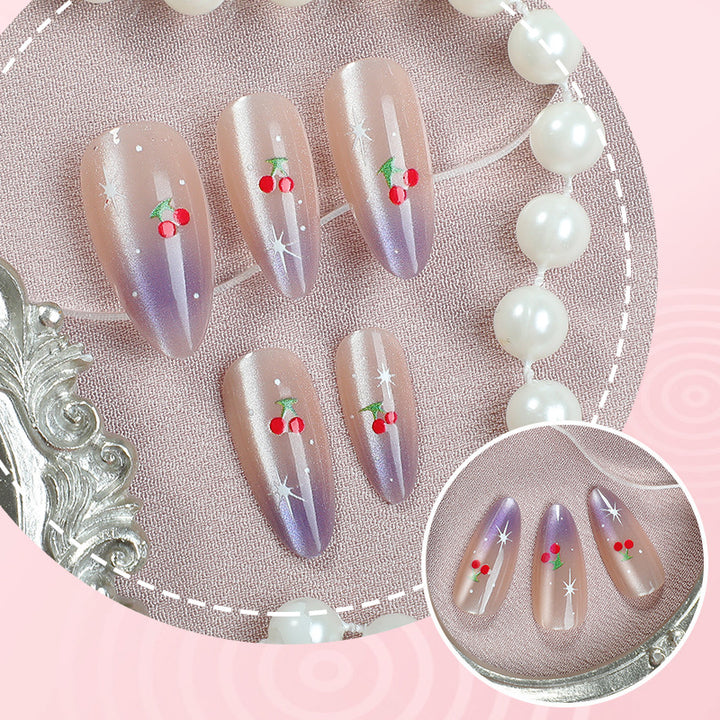 Cherry Blossom Themed Press-On Nail Art Stornfield