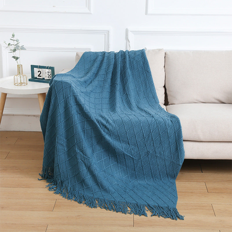 Luxurious Textured Knit Throw Blanket Stornfield