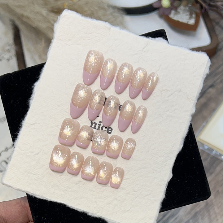 Sparkling Glossy Press-On Nails