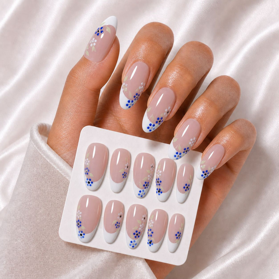 Floral Design Press-On Nail Tips Stornfield