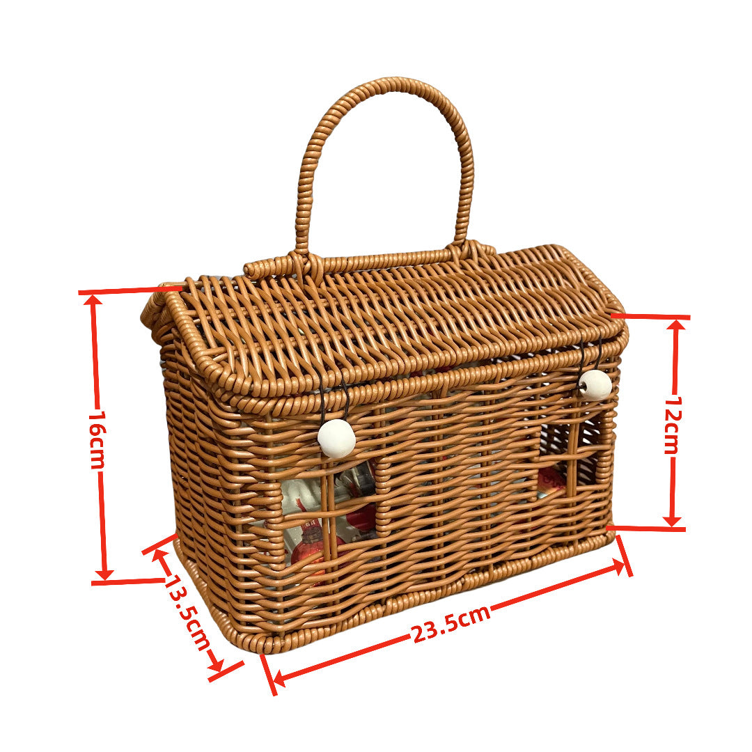 Women's stylish braided basket with rounded roof Stornfield