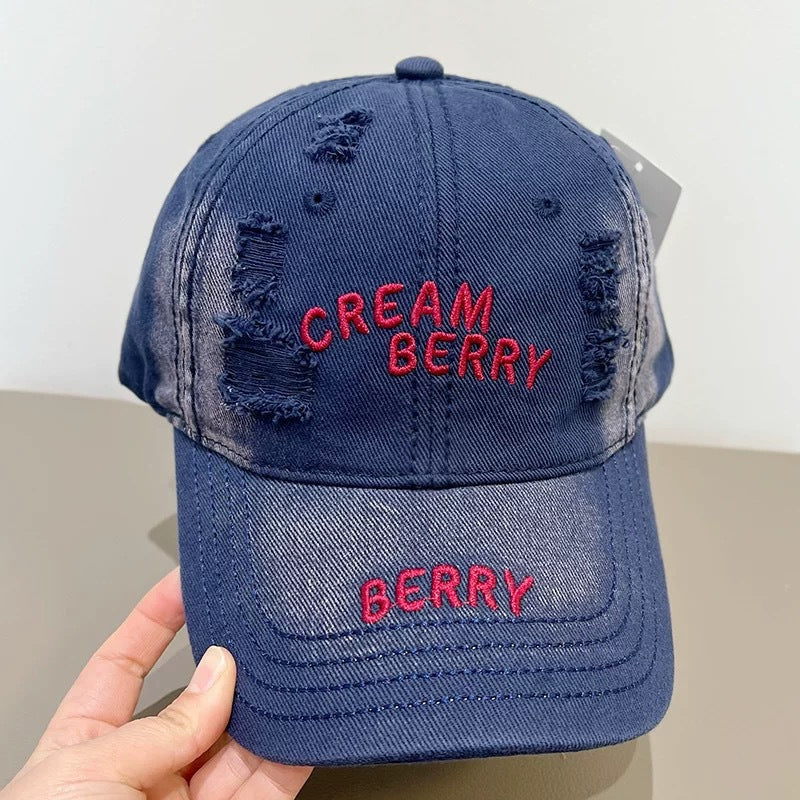 Women's Distressed Denim Baseball Hat Stornfield
