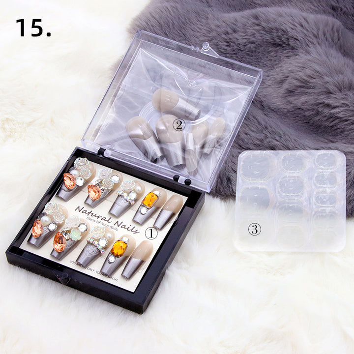 Elegant Pre-Designed Press-On Nail Set Stornfield