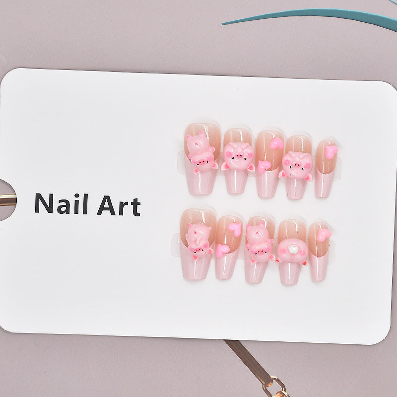Glamorous Heart-Themed Press-On Nail Set Stornfield