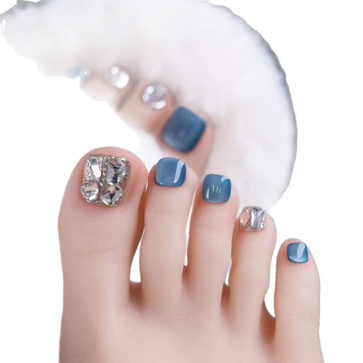 Decorative Crystal-Accented Toe Nail Art Stornfield