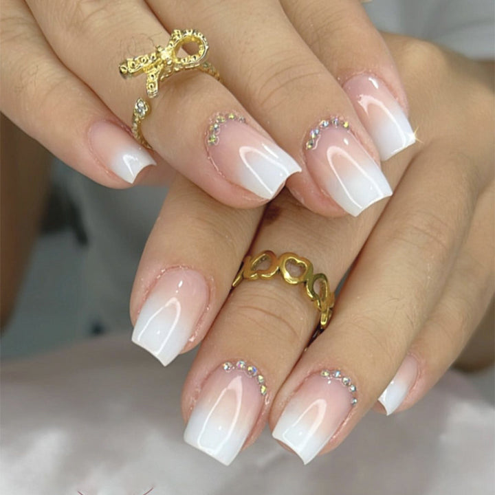 Elegant French Tip Acrylic Nail Extensions Stornfield