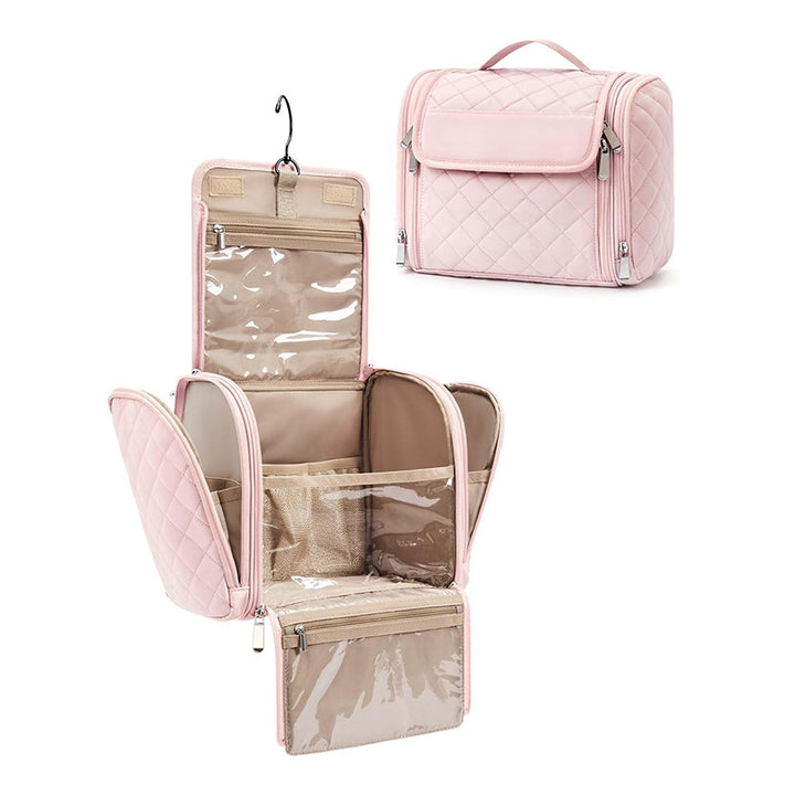 Cosmetic Organizer Bag with Removable Hook and Transparent Compartments Stornfield