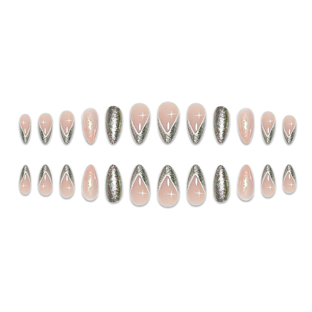 Elegant Stiletto Glitter Nail Enhancements Stornfield