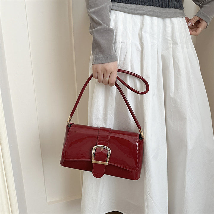 Elegant Mini Handbag with Buckle Detail