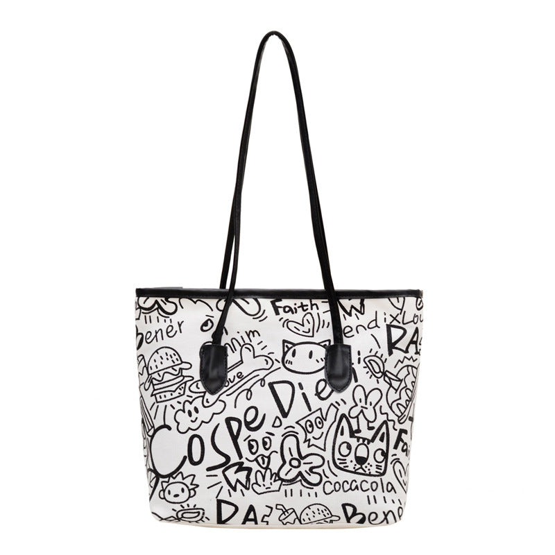 WoArtistic Graphic Print Shoulder Tote Bag Stornfield