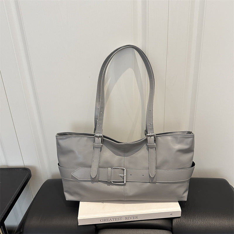 Sleek Structured Leather Tote