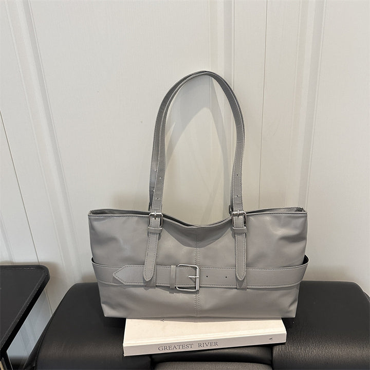 Sleek Structured Leather Tote