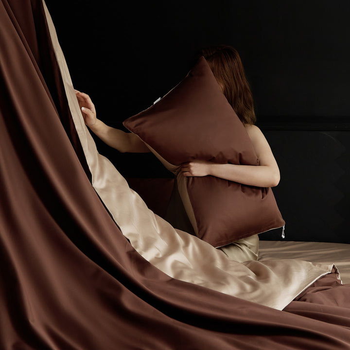 Silky Microfiber Hotel-Style Duvet Cover Set with Envelope Pillowcases and Hidden Zipper