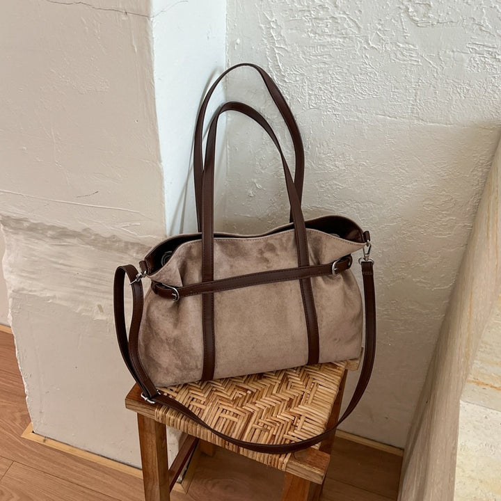 Versatile Suede Tote Bag