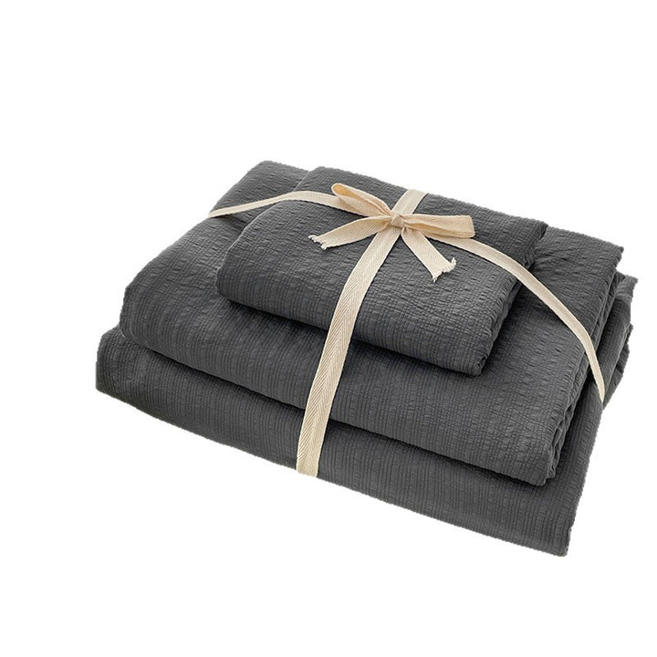 Textured Quilted Bedding Set