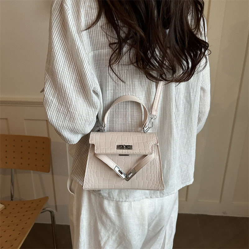 Elegant Crocodile-Embossed Handbag